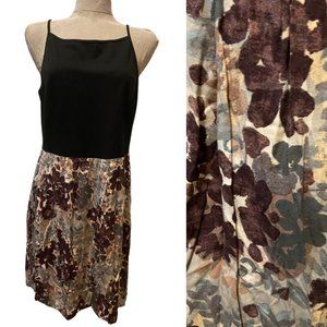 Ann Taylor Loft black and brown sleeveless dress sz 12